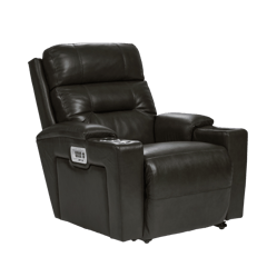 Neo Leather Power Wall Recliner w Headrest & Lumbar