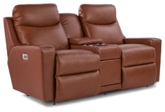 Emmons Power Reclining Loveseat w/ Headrest Lumbar & Console