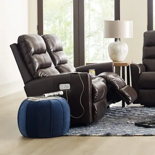 Liam Power Wall Reclining Loveseat avec repose-tête et console