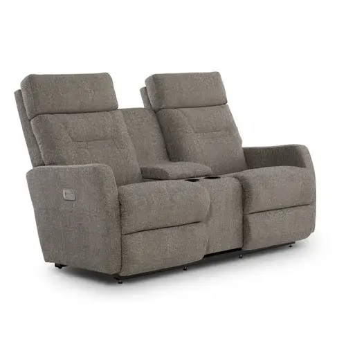 Lennon Power Wall Reclining Loveseat avec appui-tête, support lombaire et console